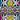 Ndebele pattern geometric wallpaper with with various geometric shapes in a repeating order. Colours blue, white, black, yellow and pink. 
