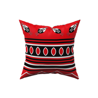 MoTSO DeSIGNED African Print Swati Inspired Cushions Red, Black, White